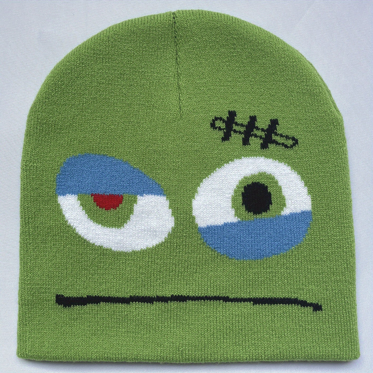 Fashionable Windproof Knit Beanie Hat Pirate Cartoon Embroidery