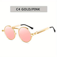 Steampunk Round Metal Sunglasses Retro Vintage UV400