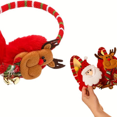Women's Christmas Ear Muffs with Reindeer Antlers - Winter Warmth