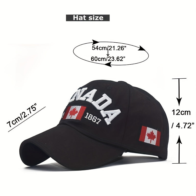 CANADA Embroidered Cotton Baseball Cap For Men Women Trucker Hat