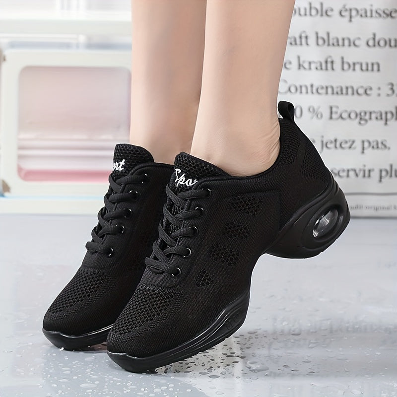 Women's Arch Support Jazz Dance Shoes Lace Up Non-slip Sporty Footwear