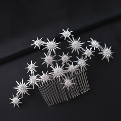 Snowflake Bridal Hair Comb Rhinestone Hair Jewelry