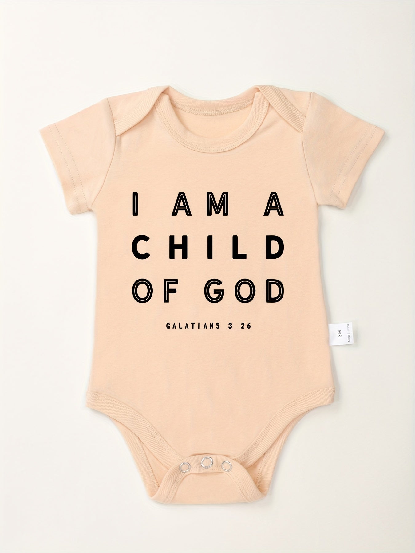 Baby Cotton Romper I Am A Child Of God Onesie Clothes