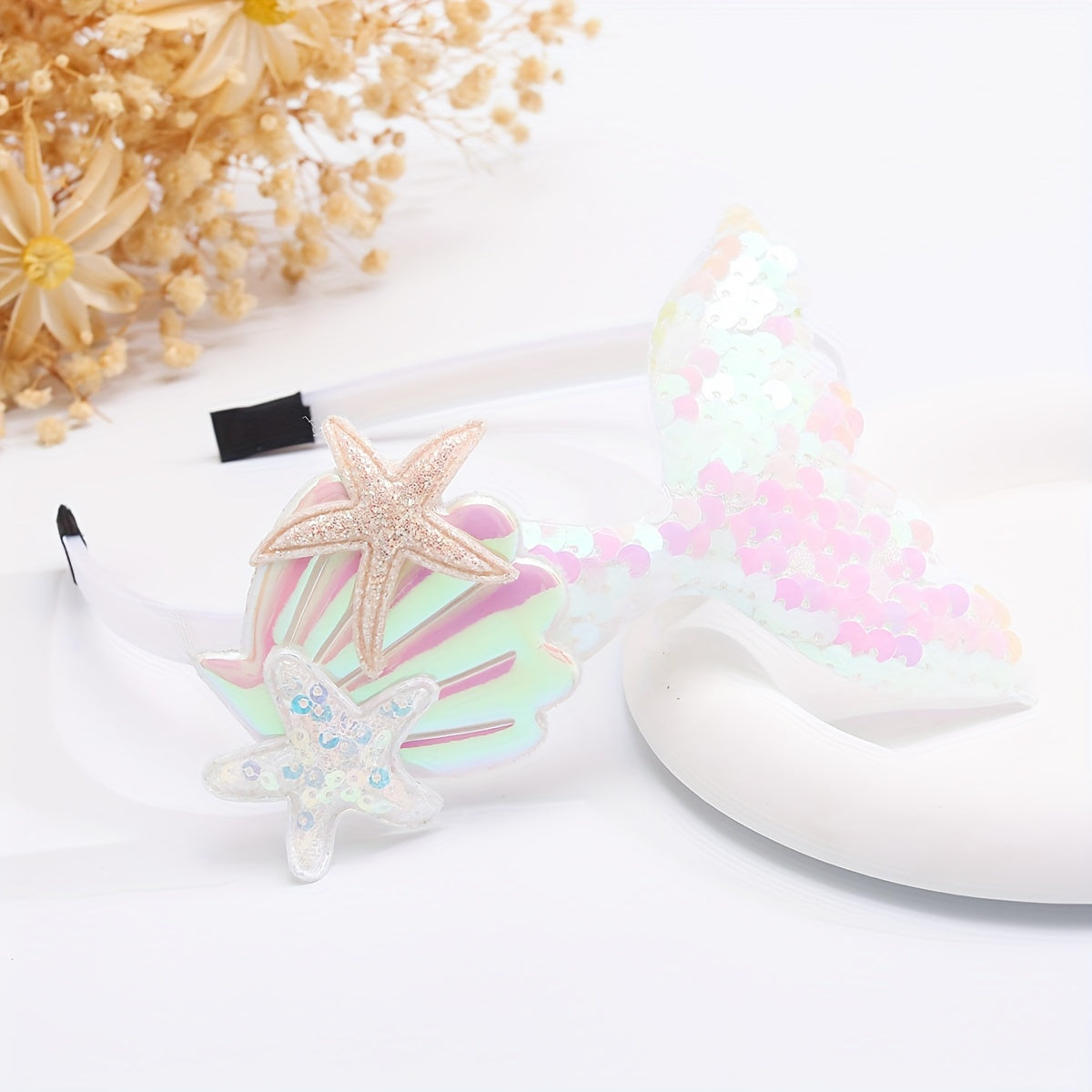 Mermaid Hair Band for Girls - Sweet Headwear for Daily Use & Party