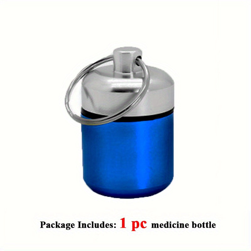 Waterproof Pocket Pill Storage Container with Keychain