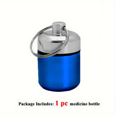 Waterproof Pocket Pill Storage Container with Keychain