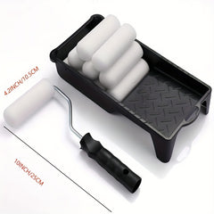 12pcs Foam Paint Tray Set with Roller Frame & Refills Mini Kits