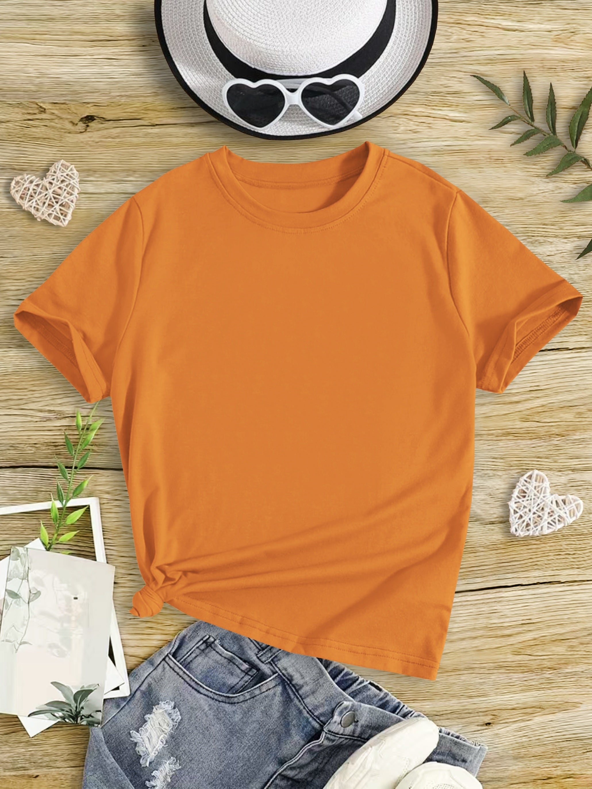 Breathable & Stretchy Solid T-Shirt for Girls - Ideal for Summer