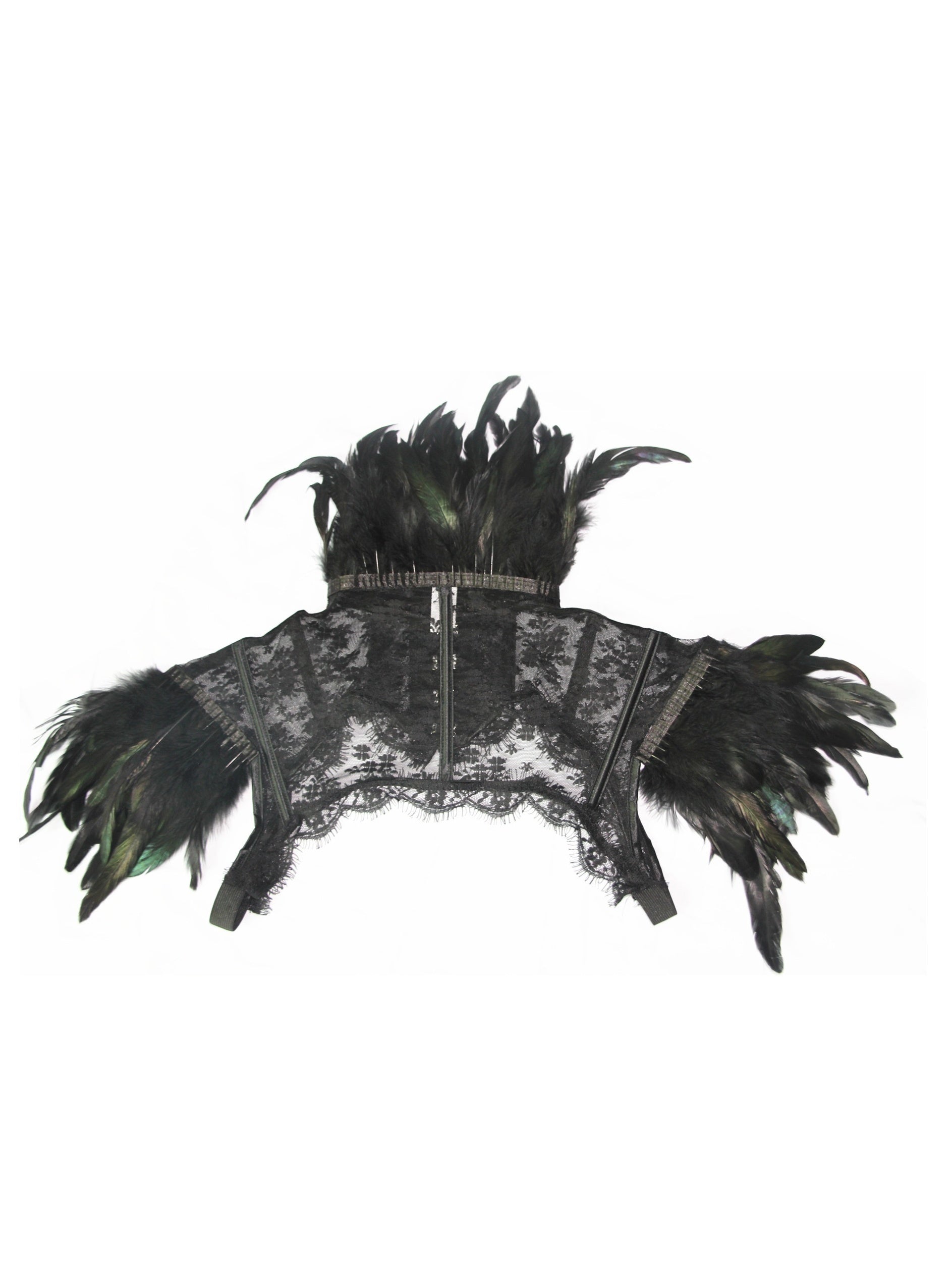 Feather Neck Lace Shawl Costume for Performance Bar Cosplay
