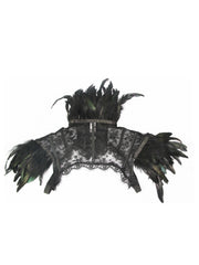 Feather Neck Lace Shawl Costume for Performance Bar Cosplay