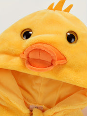 Duck Baby Flannel Romper Hooded Halloween Cosplay Jumpsuit