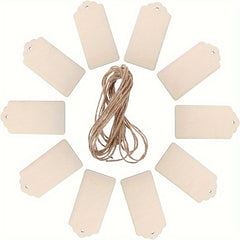 10pcs Wooden DIY Christmas Cutouts Hand Painting Pendants