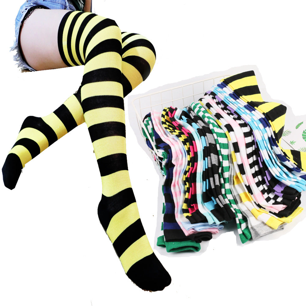 Striped Thigh High Socks for Halloween Costume