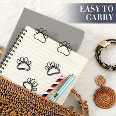 30PCS Small Dog & Cat Paw Shaped Paper Clips Mini Animal Bookmark