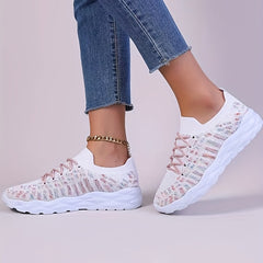 Women's Breathable Knit Sneakers Casual Running Shoes