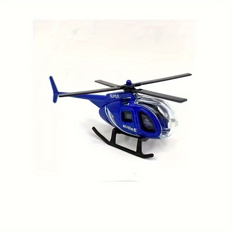 Mini Helicopter Alloy Model Toy Desktop Decoration Fun Health Material