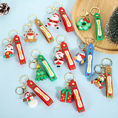 Santa Claus PVC Soft Keychain Hanging Holiday