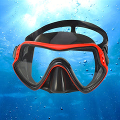 Adult Diving Goggles and Snorkel Set with Silicone Face Mask