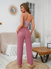 Waffle Lounge Set Cami Top & Pants