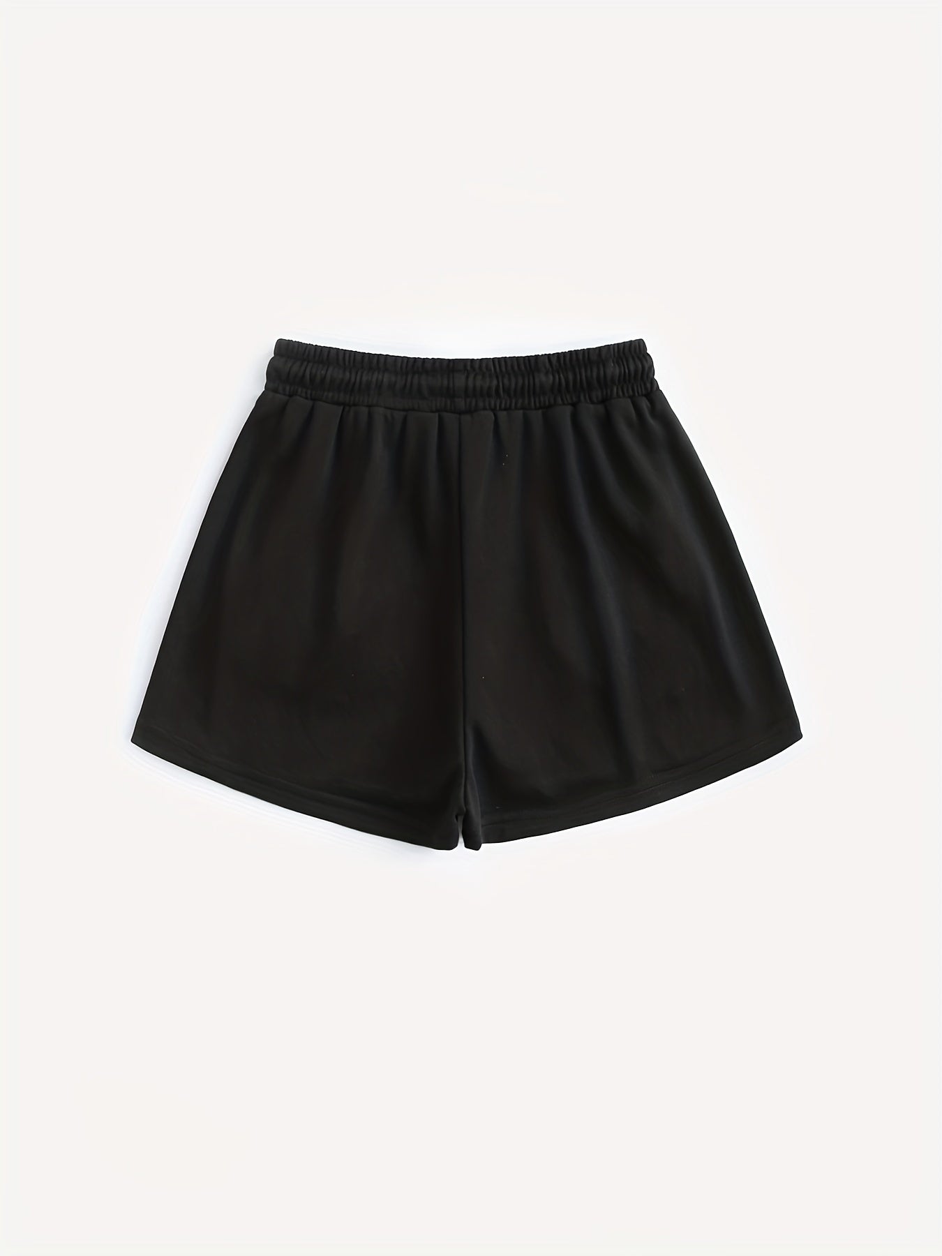 Letter Print Drawstring Shorts for Women