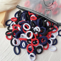 100pcs Solid Hair Tie Thick Rubber Band for Kids Girls Ponytail Holder Hair Tie
