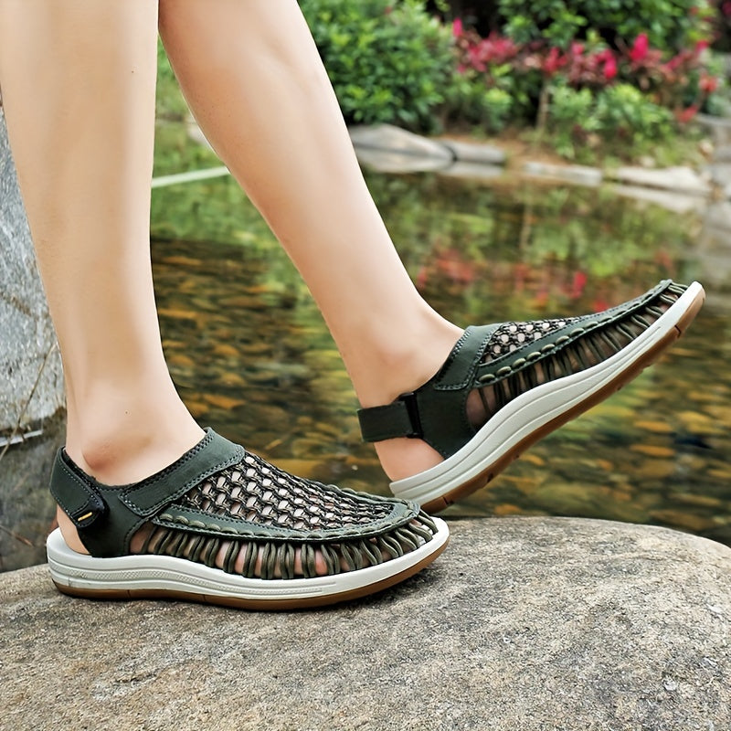Men's Hollow Out Slip On Sandals Lightweight Anti-skid Beach Sandals