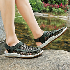 Men's Hollow Out Slip On Sandals Lightweight Anti-skid Beach Sandals