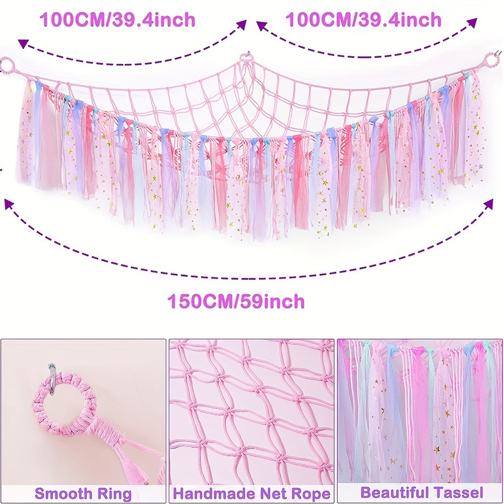 1pc Stuffed Animal Hammock Storage Organizer Hanging Toy