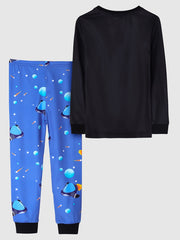 Kid's 2pcs Pajamas Astronaut Space Print Loungewear PJ Set