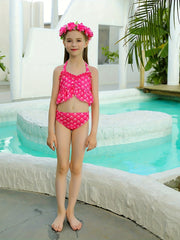 3pcs Mermaid Swimsuit Set & Tail in Tie Dye Fish Scale
