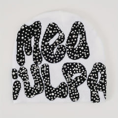 Y2K Rhinestone Decor Candy Skull Cap Hip Hop Knit Hat
