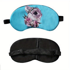 Cartoon Animal Polyester Blackout Eye Mask Soft Cooling Sleep Blindfold