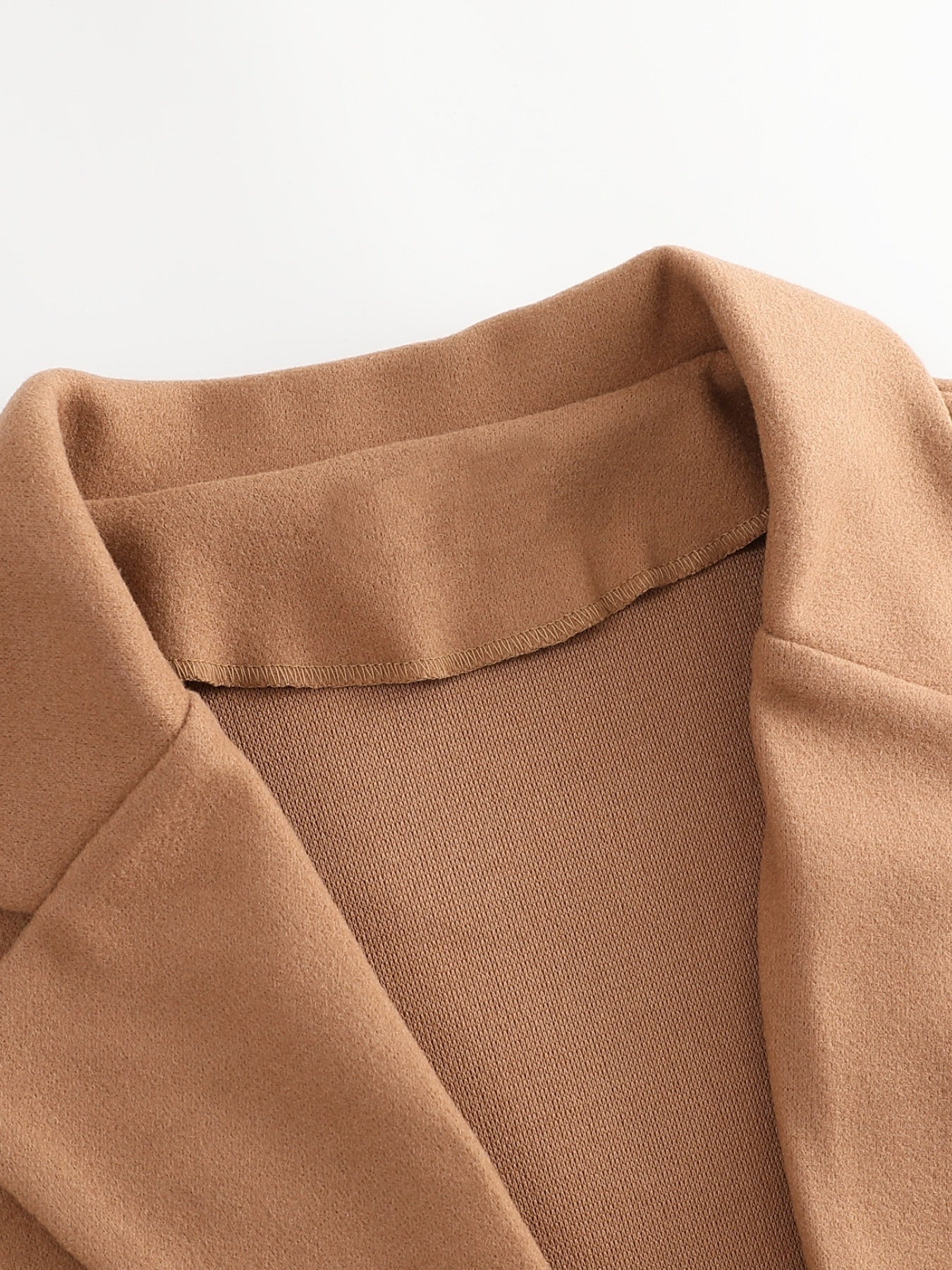 Casual Lapel Long Coat Solid Pocket Long Sleeve Loose Long Outerwear