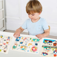 Wooden Puzzle Set for Kids Educational Alphabet Learning Toy - Ideal Gift