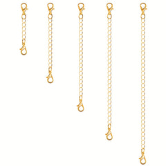 10Pcs Necklace Chain Extenders Golden and Silvery Stainless Steel Jewelry Chains