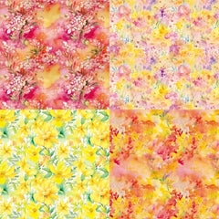 Meeting Flower OMBRE Scrapbook Kit 6 Pattern Paper DIY Photo Album