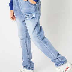 Boy Embroidered Denim Jeans Regular Fit Kids Clothes
