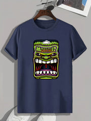 Monster Print Men's Graphic T shirt for Summer