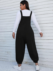 Corduroy Buckle Tapered Leg Jumpsuit