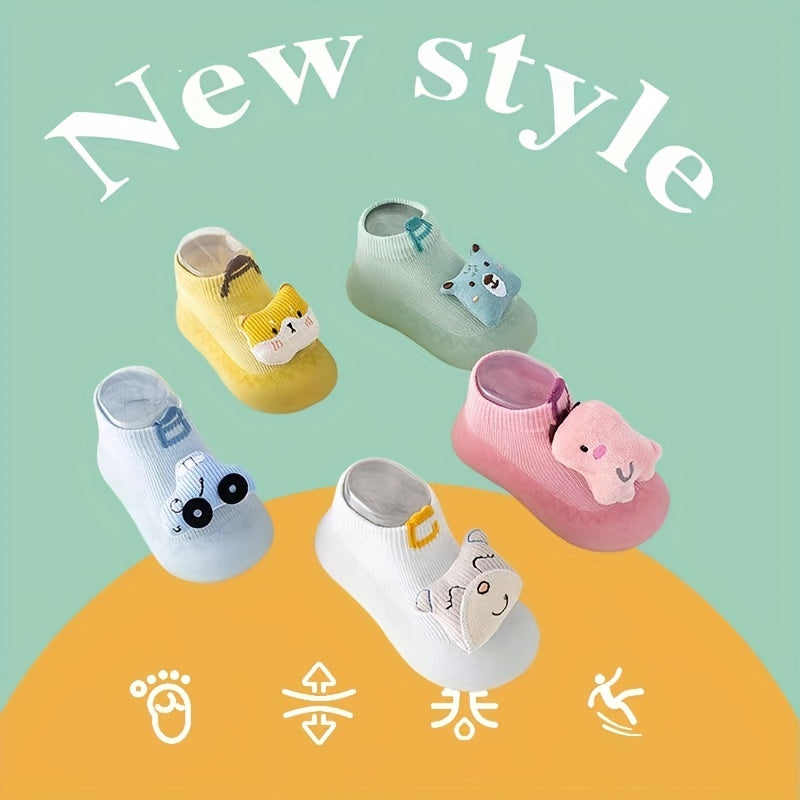 Cartoon Slip On Sock Shoes For Baby Girls Non Slip Walking Shoes