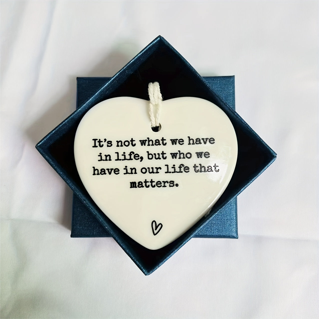Heart Shaped Ceramic Tile Gift for Friends, Family, and Colleagues