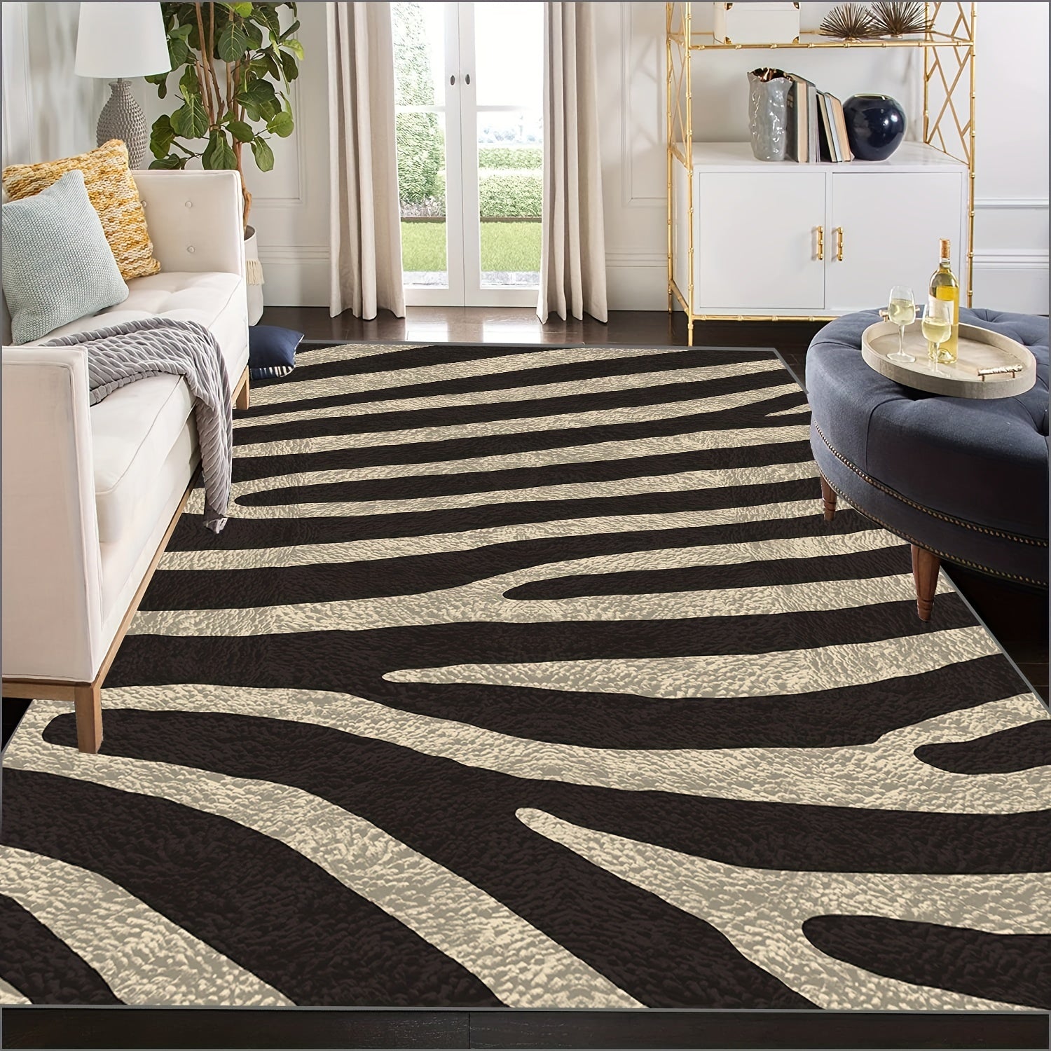 Large Reversible Mats Non slip Plastic Rug Modern Area Rug