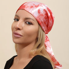 Pink Tie Dye Pirate Hat Women's Hair Cap Turban