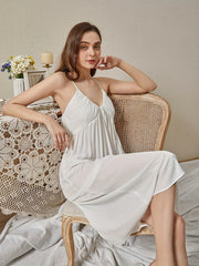 V Neck Slip Nightdress Spaghetti Strap Sleep Dress