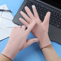 Sunblock Lace Gloves Women's Cycling Thin Touch Screen Gloves