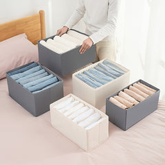 5 7 Grid Clothes Drawer Storage Box With Lid - Space Saving Organizer