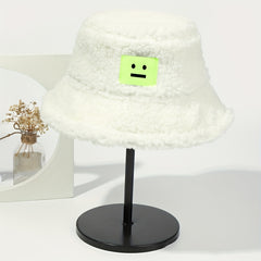Plush Bucket Hat Emotion Sun Protection Outdoor Casual