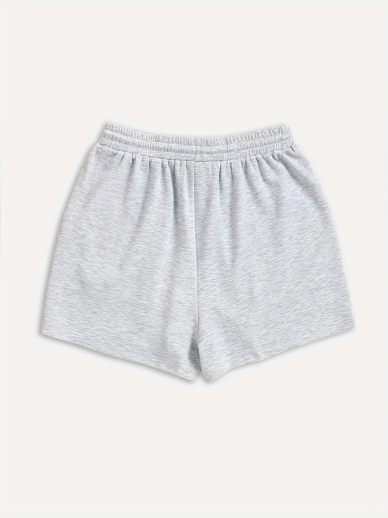 Hearts Print Hotpants Elastic Waist Casual Shorts