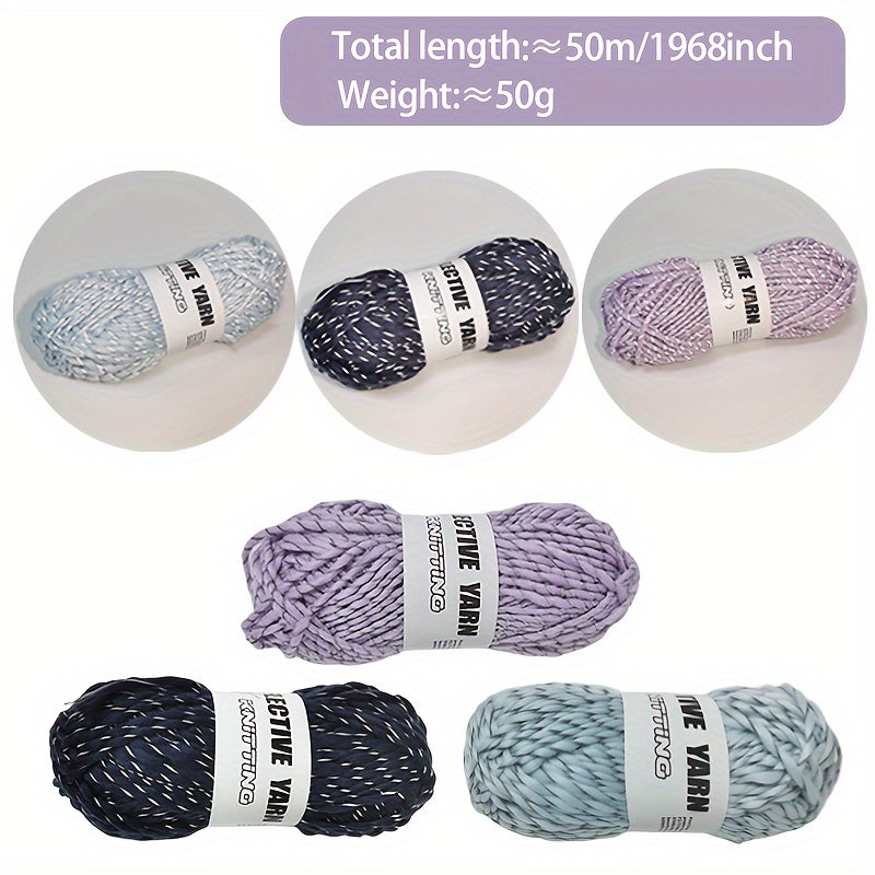 Reflective Wool Icelandic Wool Reflective Thread 50g 50m