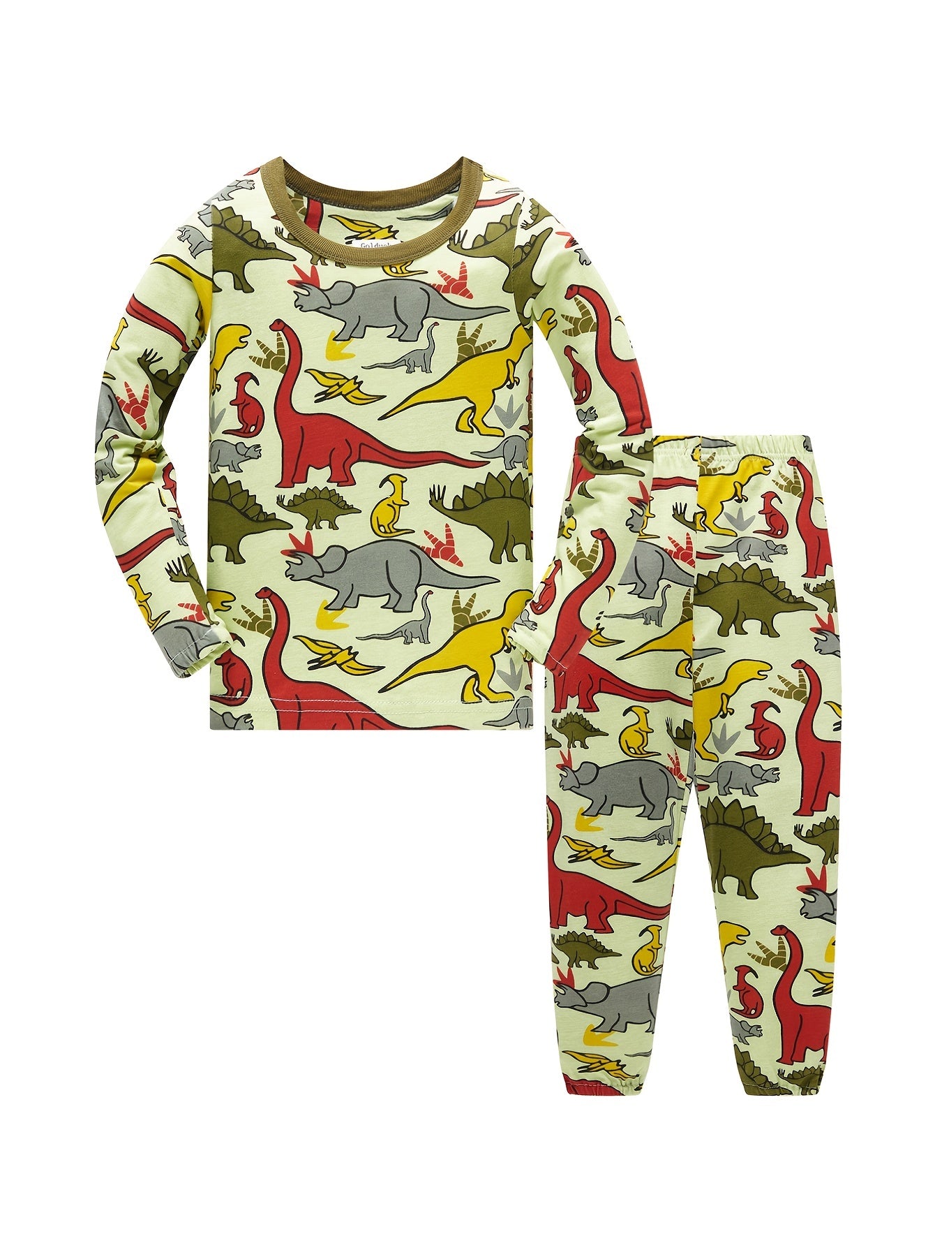 Boys Dinosaur Pajama Set Long Sleeve Top & Pants